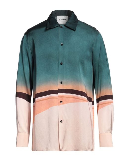 Jil Sander Blue Shirt Viscose for men