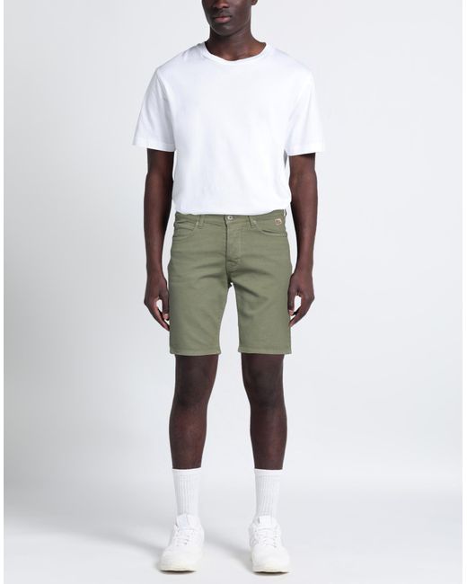 Roy Rogers Green Denim Shorts for men