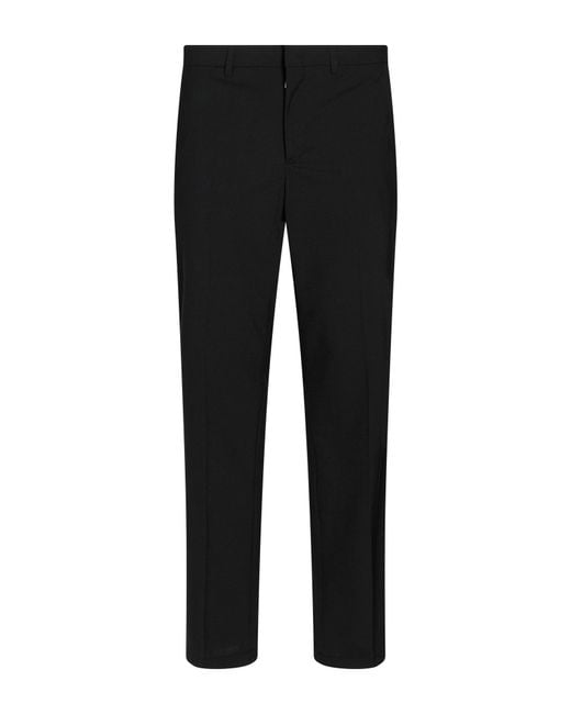 Department 5 Black Pants Polyester, Virgin Wool, Elastane for men