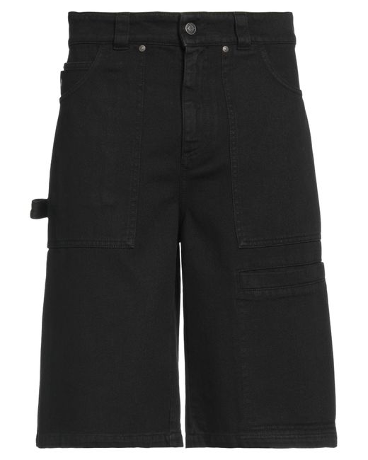 MSGM Black Denim Shorts for men