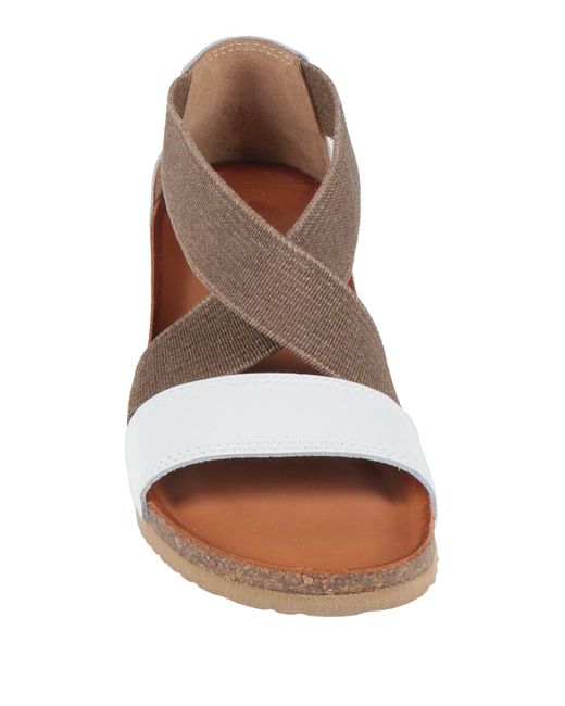 Igi&co White Sandals Calfskin, Textile Fibers