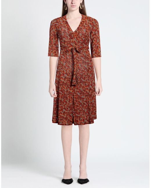 Siyu Red Midi-Kleid