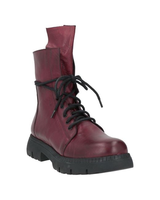 SOFIA MARE Purple Ankle Boots Leather
