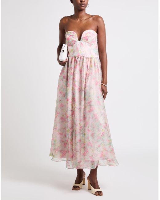 Vestito Lungo di Monique Lhuillier in Pink