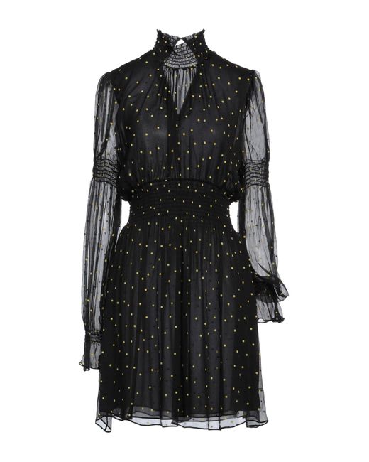 Rochas Black Mini Dress Silk, Rayon