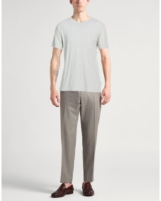 Crossley White T-Shirt Linen, Elastane for men