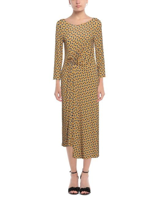 Maliparmi Natural Midi Dress Viscose, Elastane
