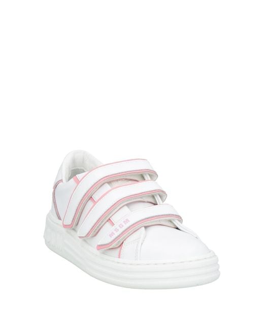 MSGM White Sneakers Leather