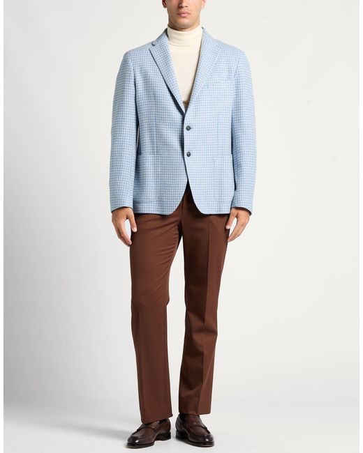 Tagliatore Blue Blazer Virgin Wool, Polyamide for men