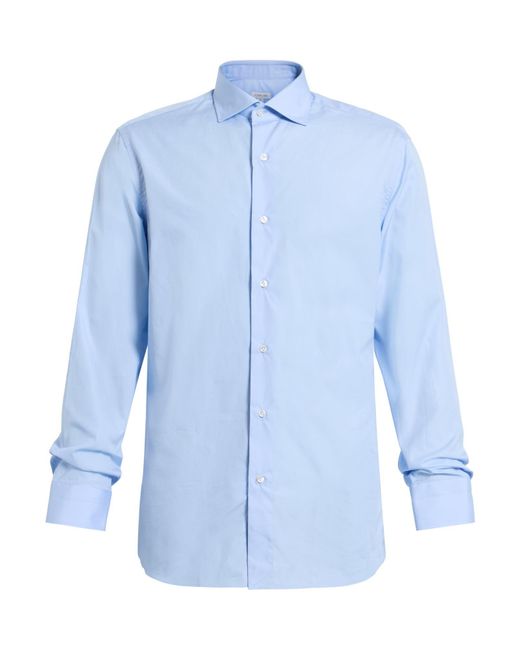 Caruso Blue Shirt Cotton for men