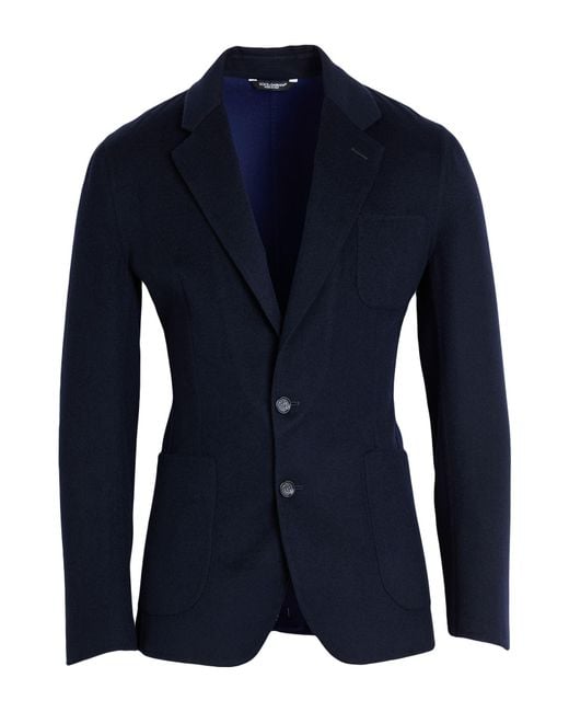 Dolce & Gabbana Blue Blazer Virgin Wool, Polyamide for men