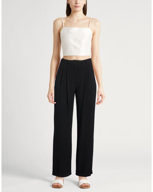 Emporio Armani Black Pants Polyester, Elastane