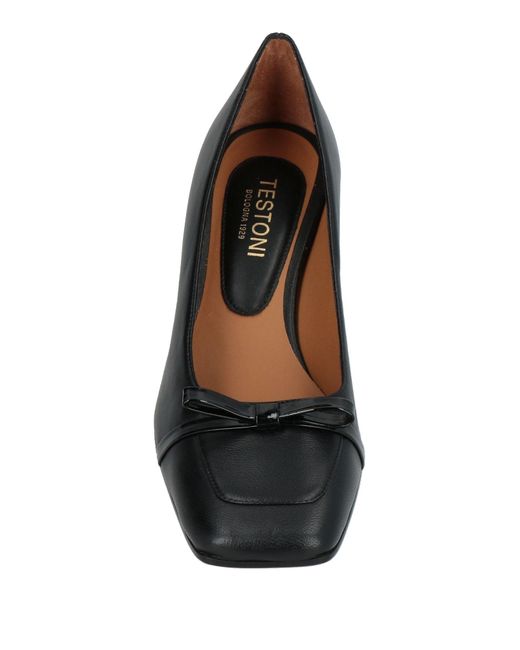Testoni Black Pumps Leather