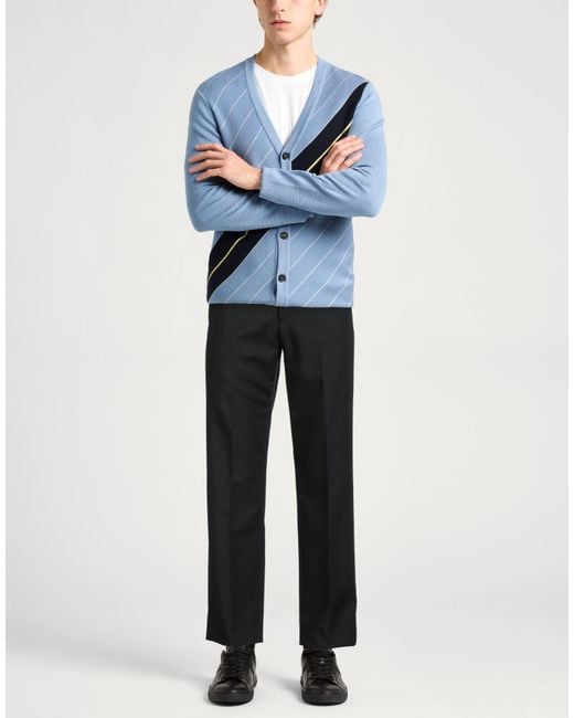 Lardini Black Pants Wool, Mohair Wool for men
