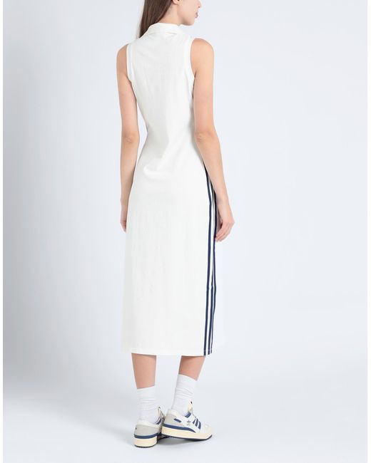 Adidas Originals White Midi-Kleid