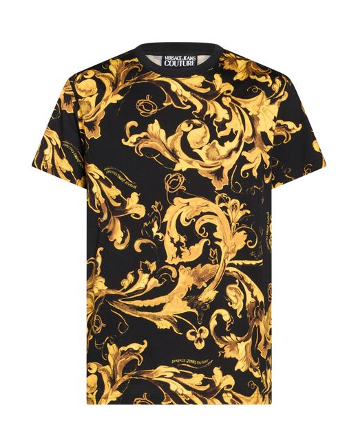 Versace Jeans Couture Yellow T-Shirt Cotton for men
