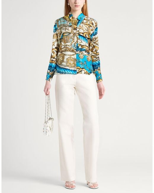 Moschino Blue Shirt Silk