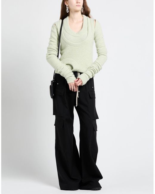 Rick Owens White Midi Dress Alpaca Wool, Polyamide, Wool, Elastane