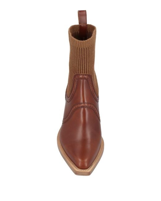 Chloé Brown Ankle Boots
