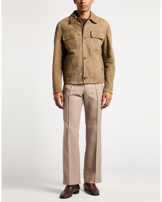 Lardini Brown Jacket Goat Skin for men