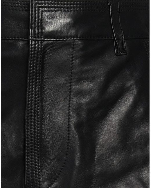 DSquared² Black Shorts & Bermuda Shorts Ovine Leather