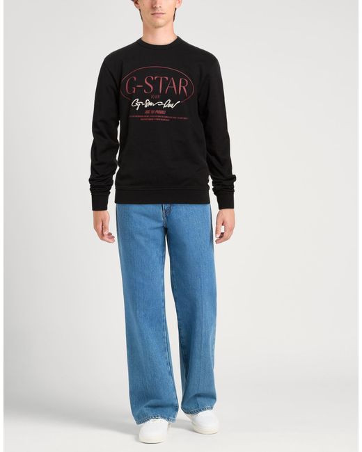 G-Star Black Sweatshirt Organic Cotton for men
