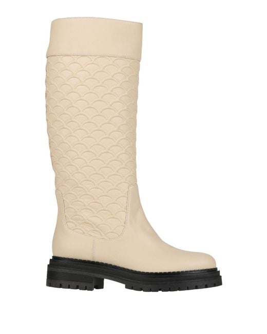Sergio Rossi White Boot Leather