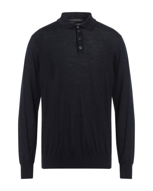 Emporio Armani Blue Sweater Virgin Wool for men