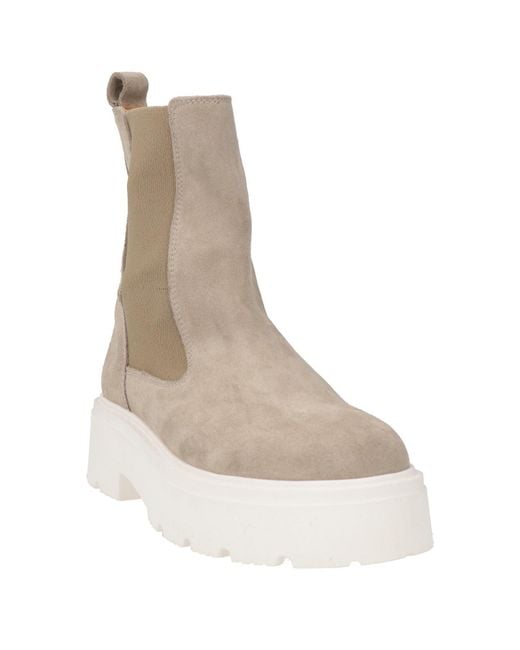 Fabiano Ricci Natural Ankle Boots Leather