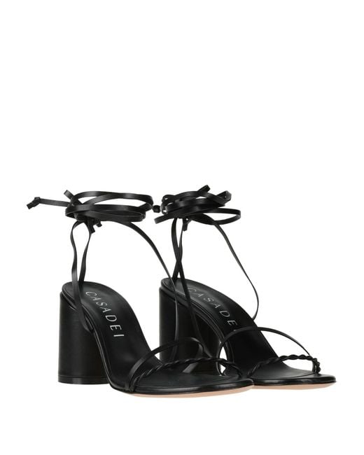 Casadei Black Sandals Leather
