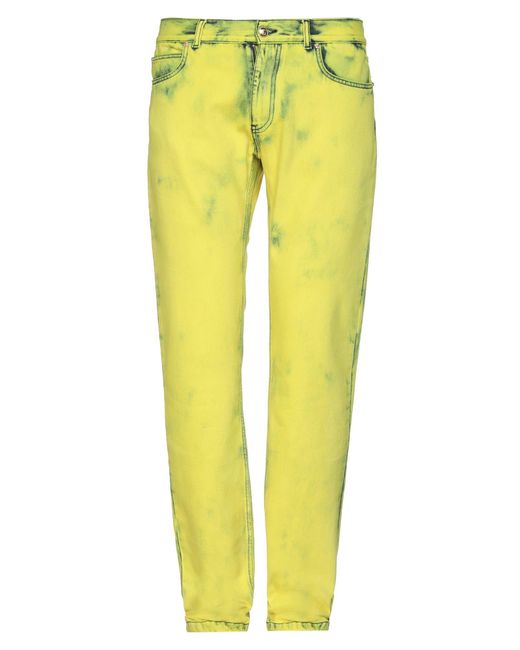 Versace Yellow Denim Trousers for men
