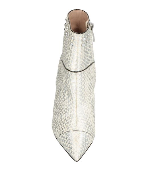 Giorgio Fabiani White Ankle Boots Leather