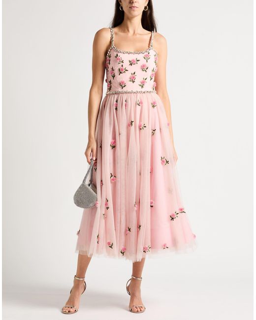 Alice + Olivia Maxi Dress Nylon in Pink | Lyst UK