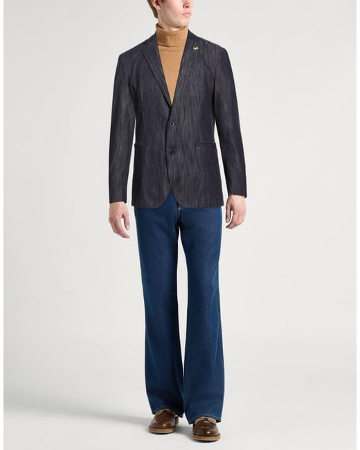 Tombolini Blue Blazer Cotton for men