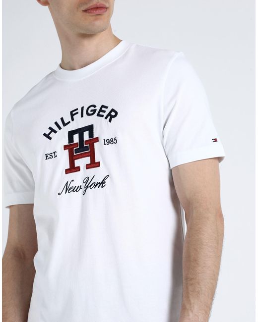 Camiseta Tommy Hilfiger de hombre de color Blanco | Lyst