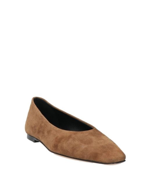 ODARE ANTWERP Brown Ballet Flats Leather