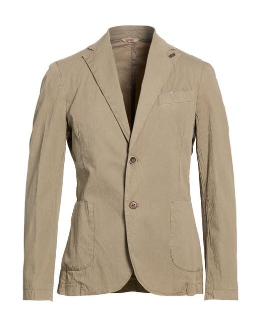 Bob Natural Taupe Blazer Cotton, Elastane for men