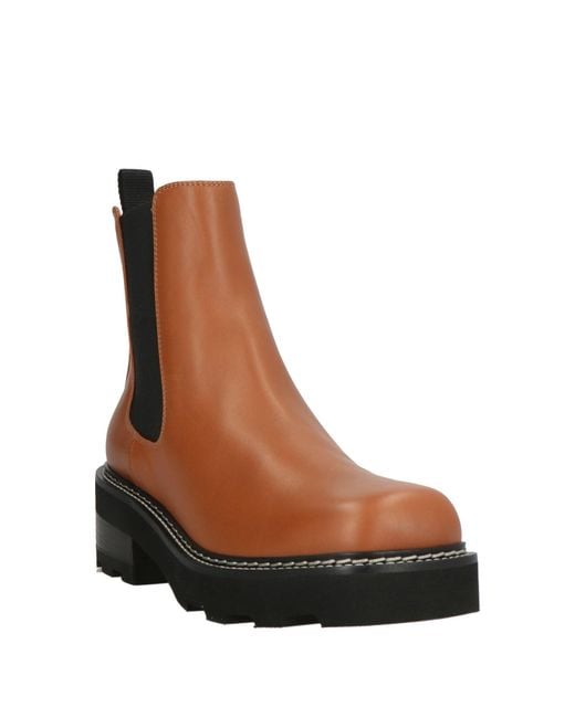 Gabriela Hearst Brown Tan Ankle Boots Leather