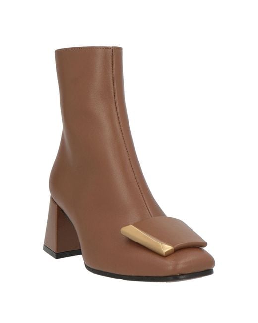 Roberto Festa Brown Ankle Boots Lambskin