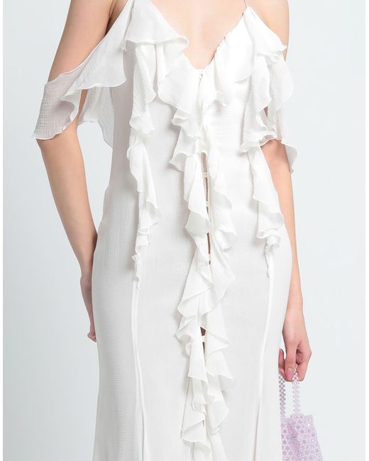 Blumarine White Maxi-Kleid