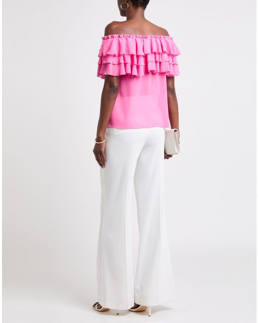 DOUBLE C Pink Fuchsia Top Polyester