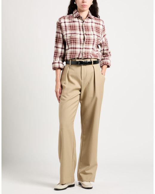 Burberry Natural Sand Pants Wool