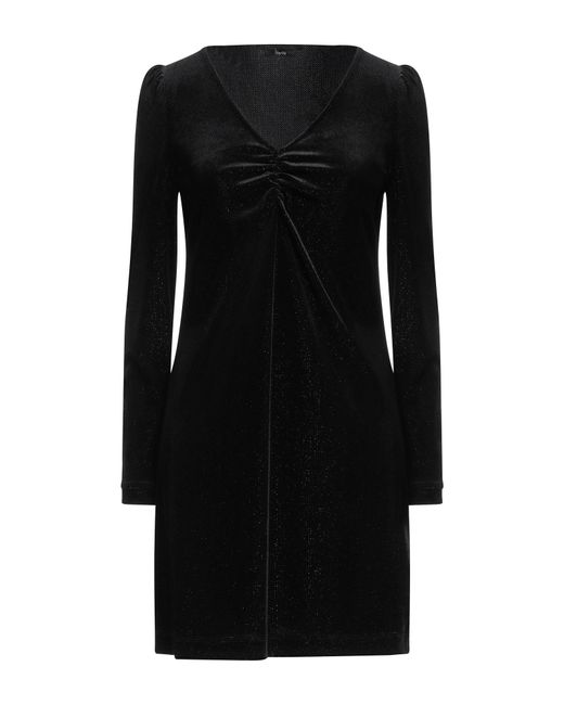 Hanita Black Mini Dress Polyester, Elastane