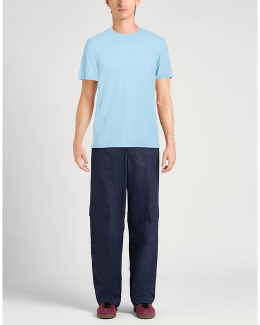 Alpha Studio Blue T-Shirt Cotton, Elastane for men