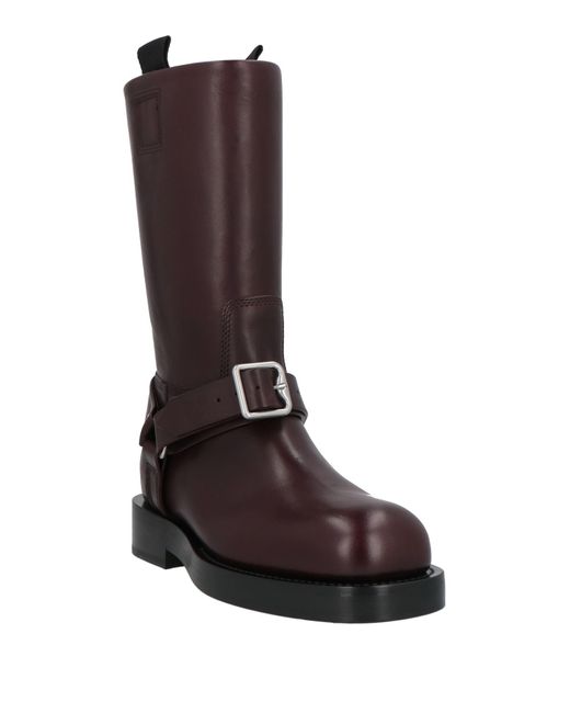 Burberry Brown Plum Boot Leather