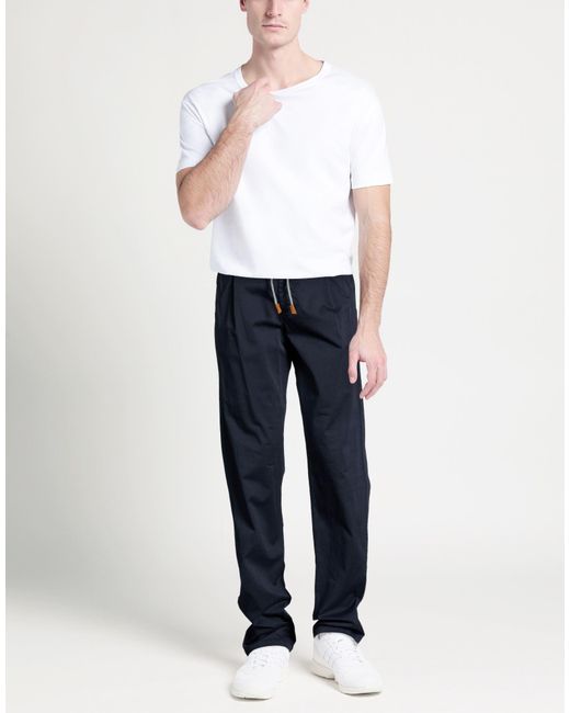 Eleventy Blue Midnight Pants Cotton, Elastane for men