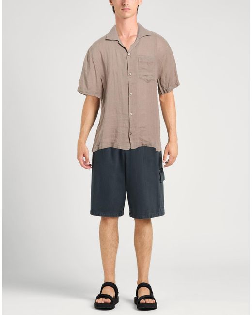 HUGO Gray Shirt Linen for men