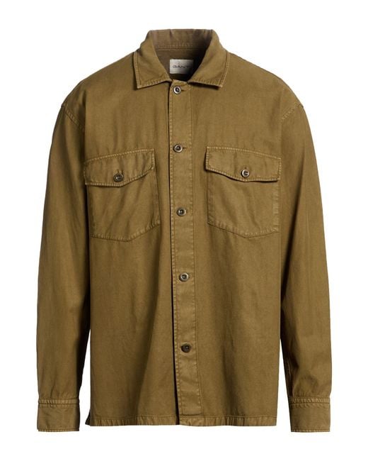 Gant Green Military Shirt Cotton, Lyocell for men