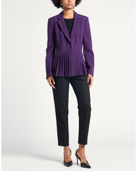 Alberta Ferretti Purple Blazer Virgin Wool, Elastane