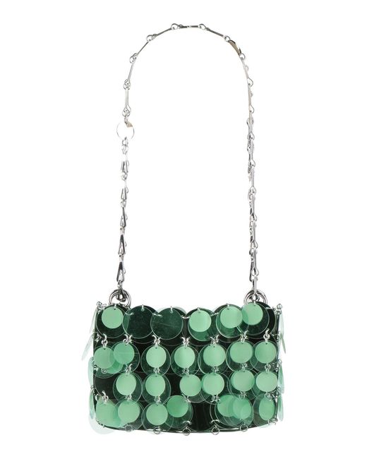Rabanne Green Shoulder Bag Polyester, Steel